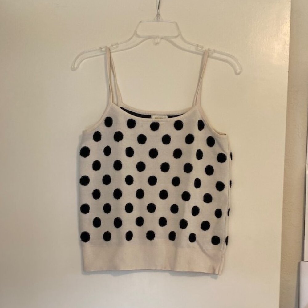 Maeve by Anthropology Polka Dot Sweater Tank, Women's Size Small